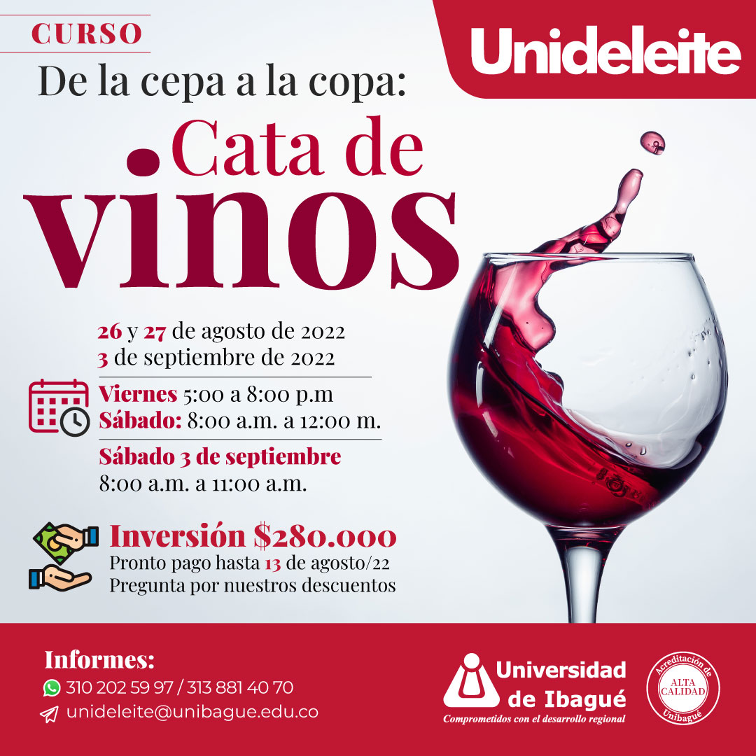 Promoción Cata de Vinos 2022 Unideleite Unibagué