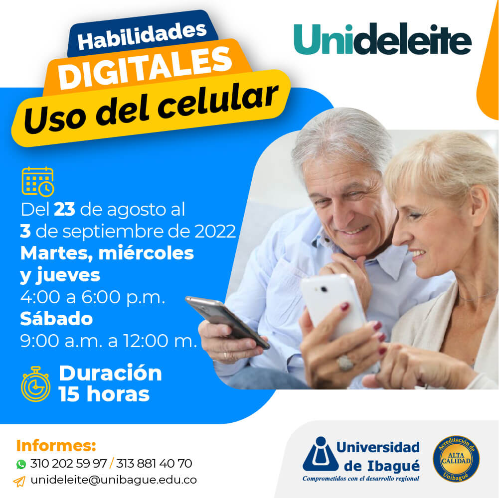 Pasadía Habilidades Digitales Uso del celular Unideleite Unibagué